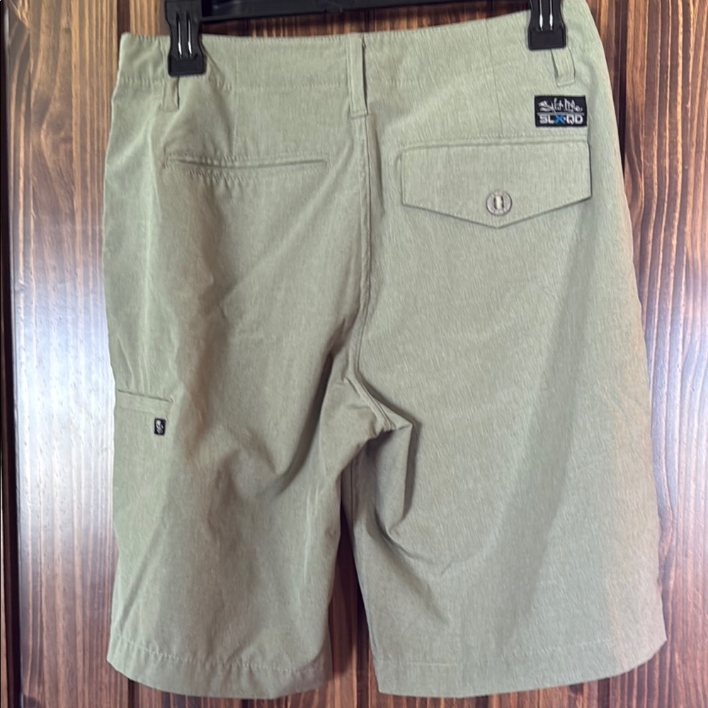 Salt Life khaki/light green Flat Front Shorts